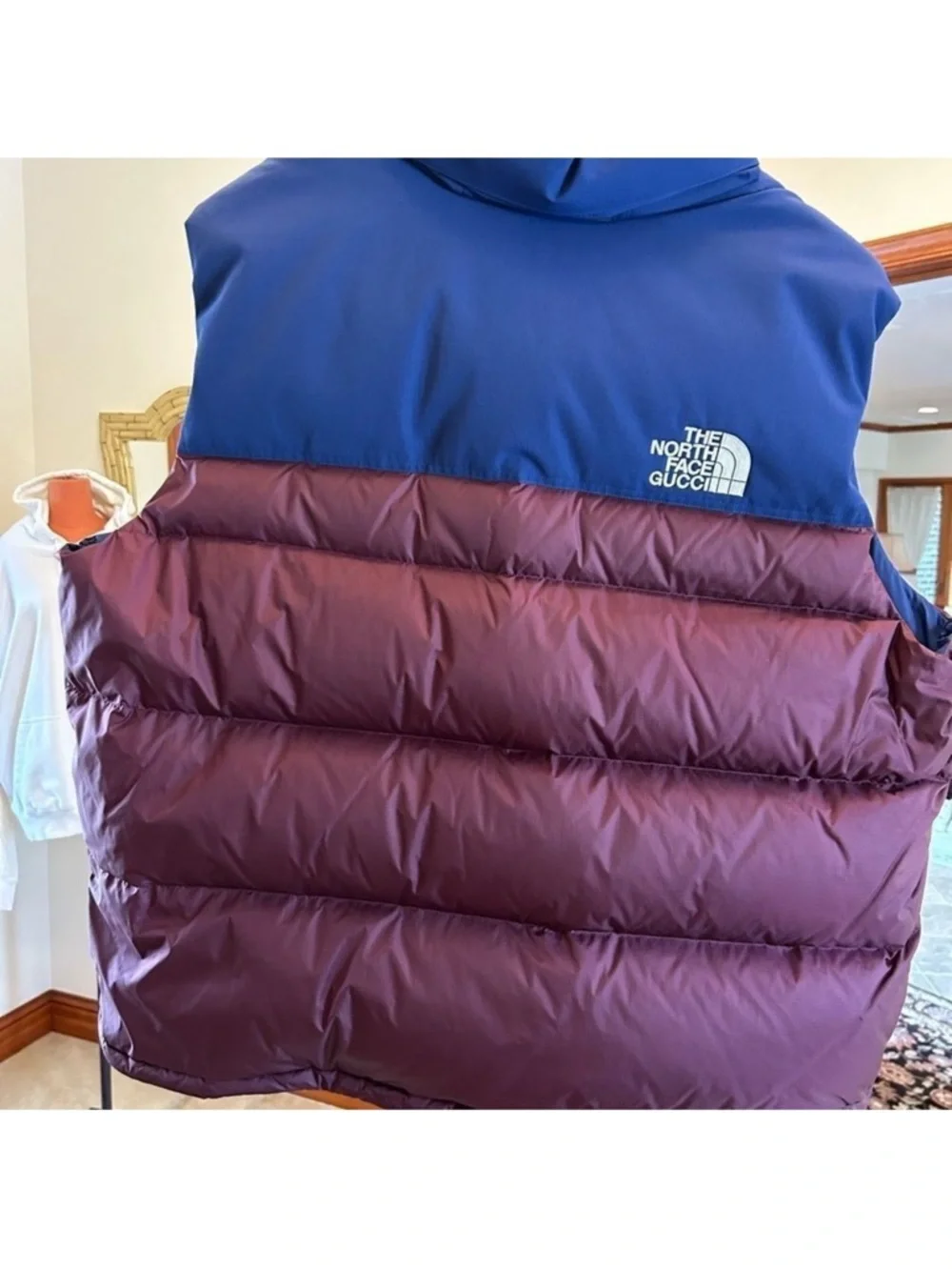 Men’s Gucci, X Northface puffer vest size XXXL with dust bag NWT